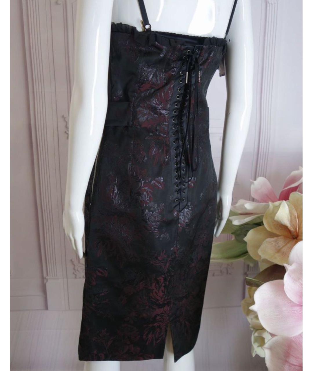 DOLCE&GABBANA Черное ацетатное вечернее платье, фото 2