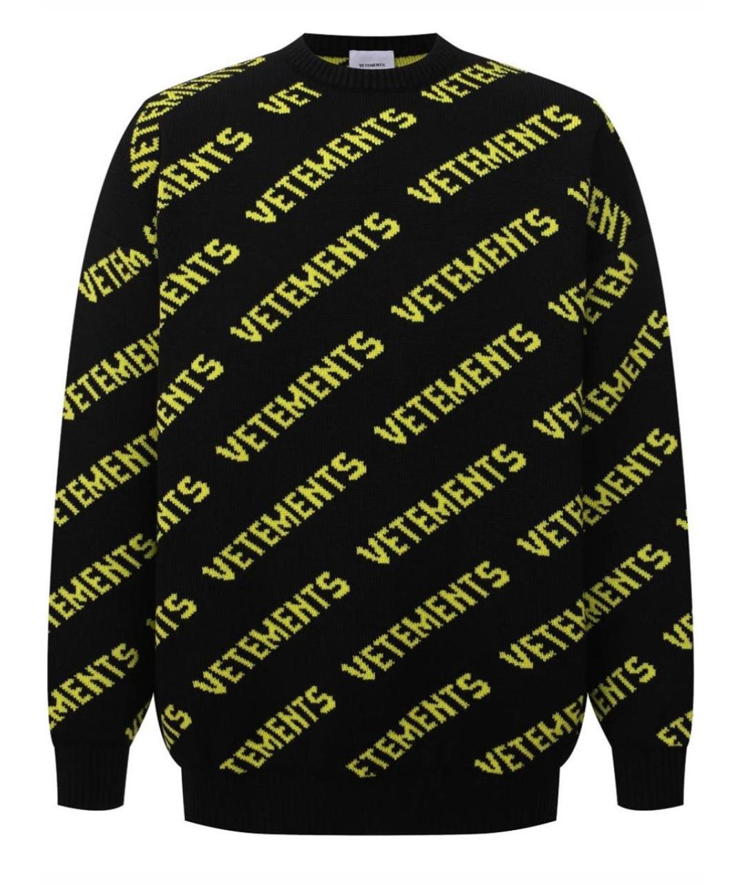 VETEMENTS Черный шерстяной джемпер / свитер, фото 1