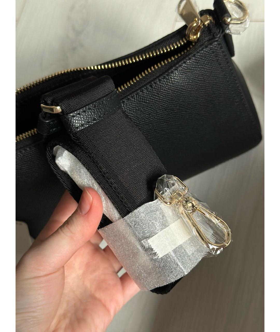 FURLA Черная кожаная сумка через плечо, фото 7