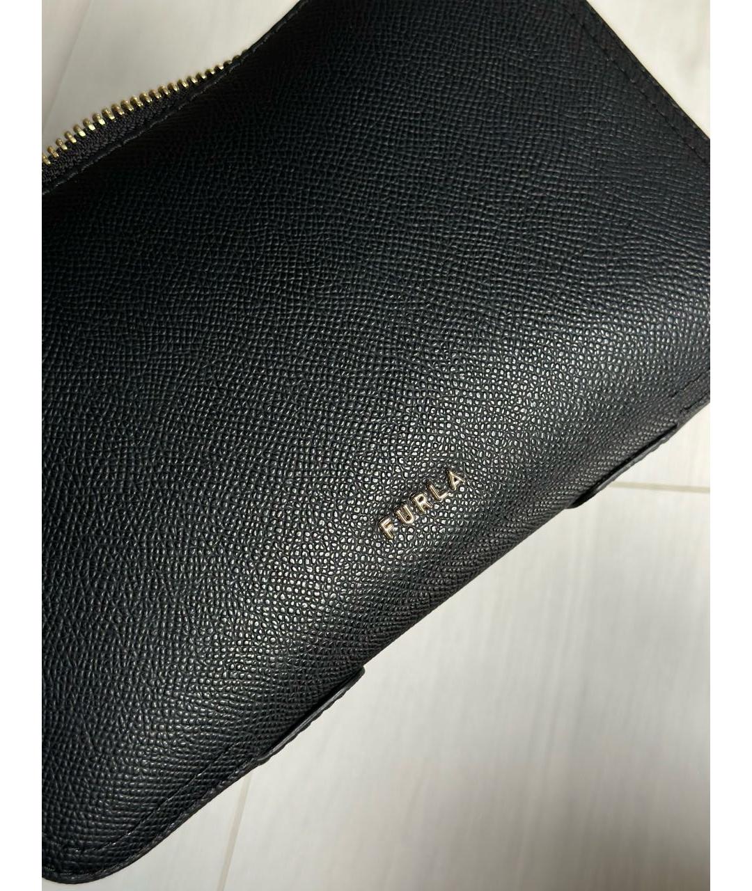 FURLA Черная кожаная сумка через плечо, фото 3