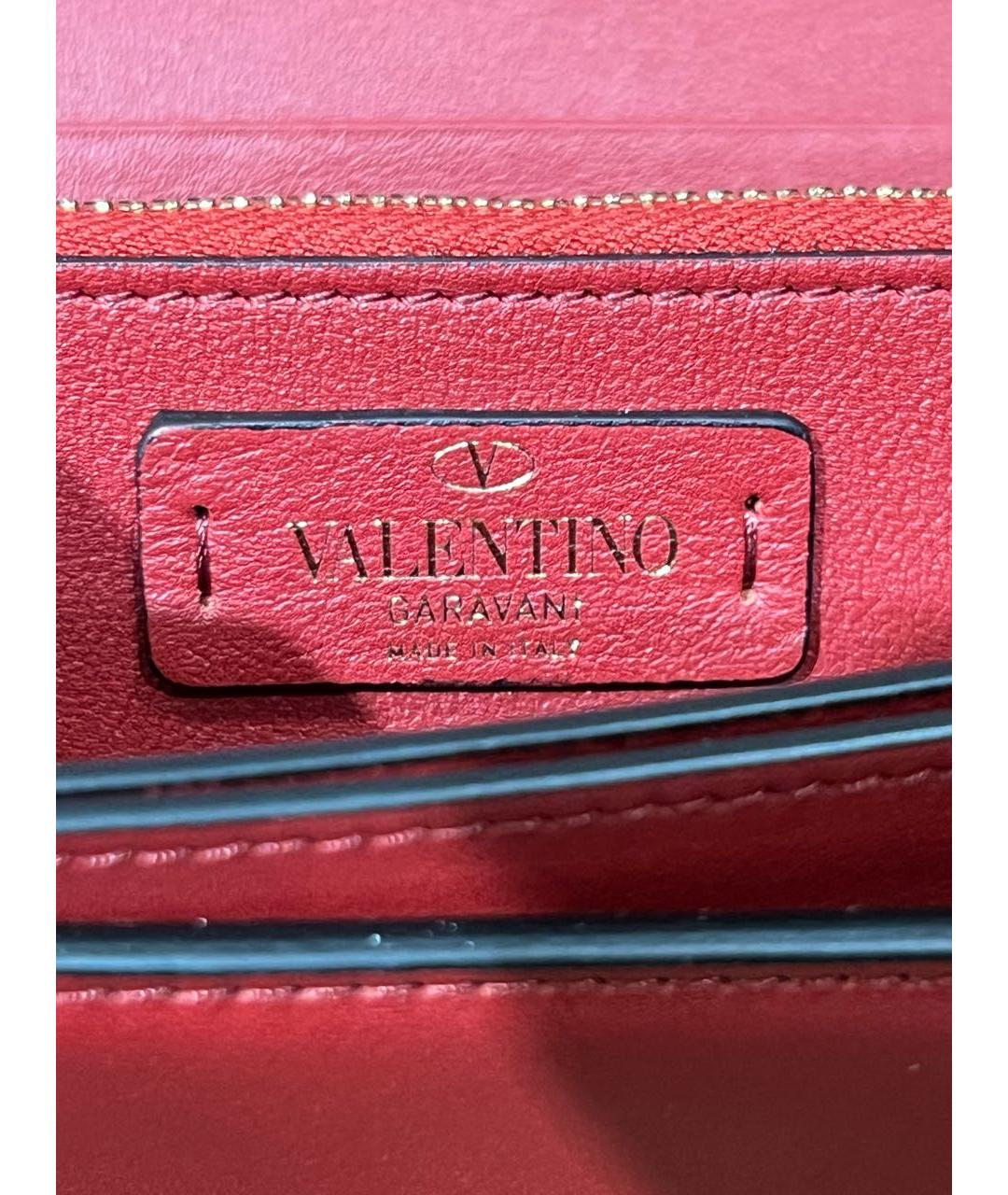 VALENTINO Красный кожаный кошелек, фото 5
