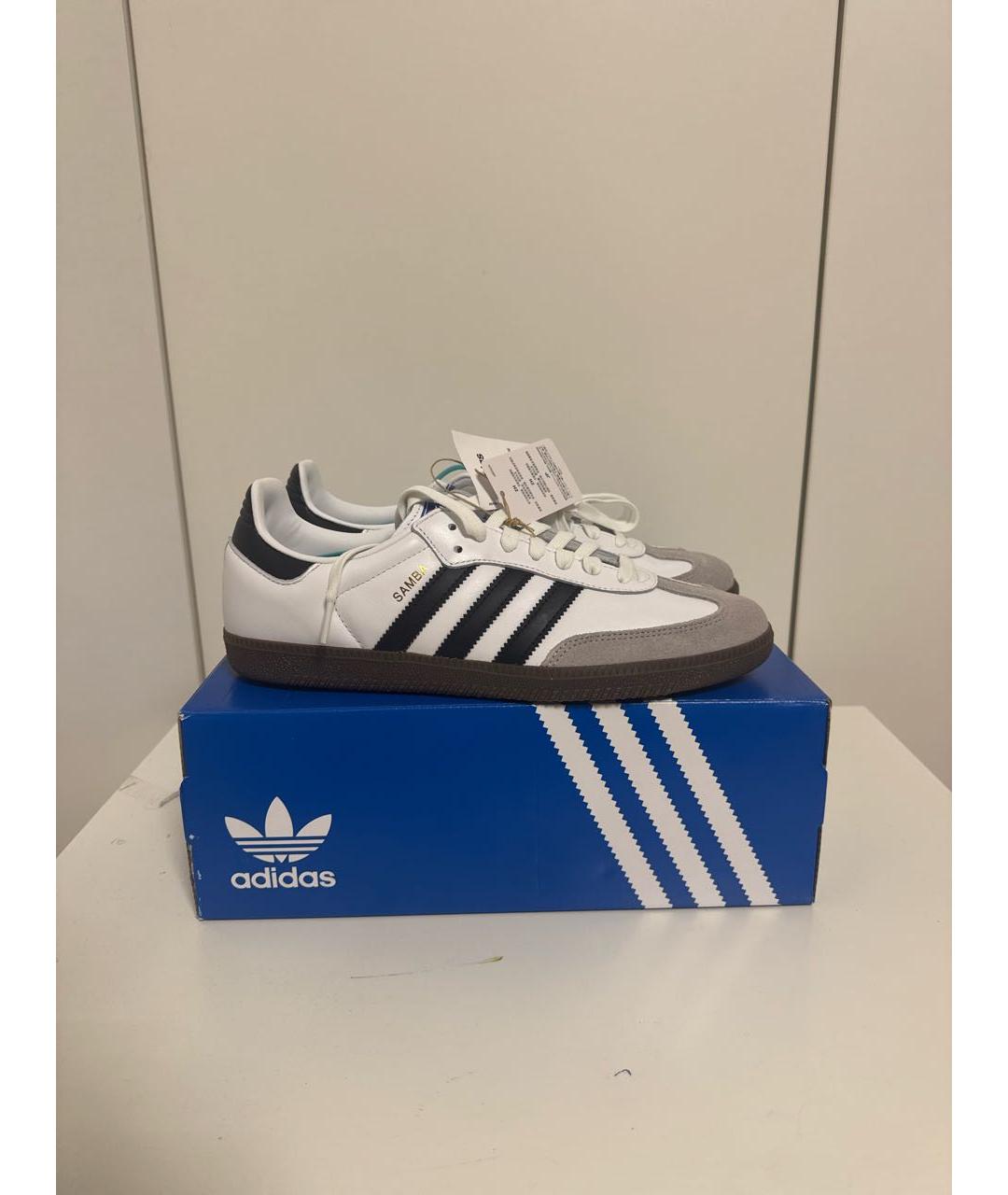 ADIDAS Белые низкие кроссовки / кеды из искусственной кожи, фото 7