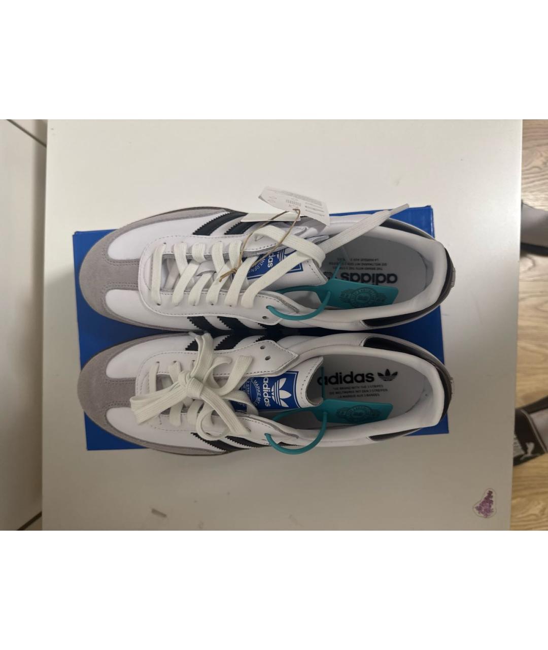 ADIDAS Белые низкие кроссовки / кеды из искусственной кожи, фото 3