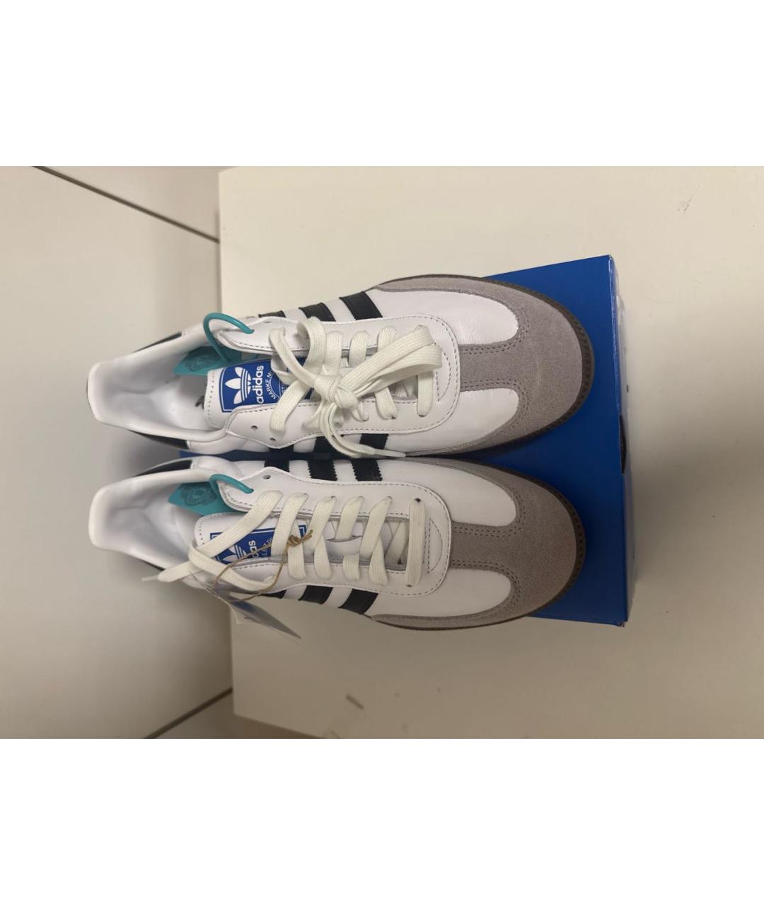 ADIDAS Белые низкие кроссовки / кеды из искусственной кожи, фото 2