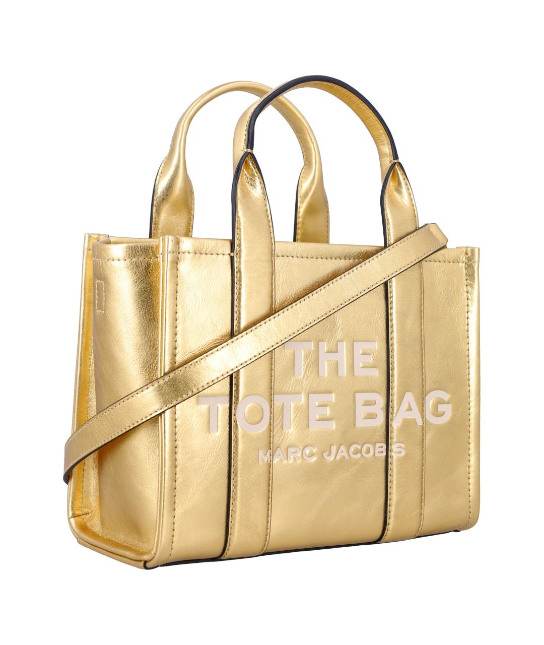 MARC JACOBS Золотая кожаная сумка тоут, фото 2