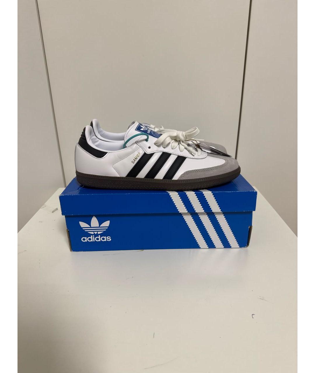 ADIDAS Белые низкие кроссовки / кеды из искусственной кожи, фото 6