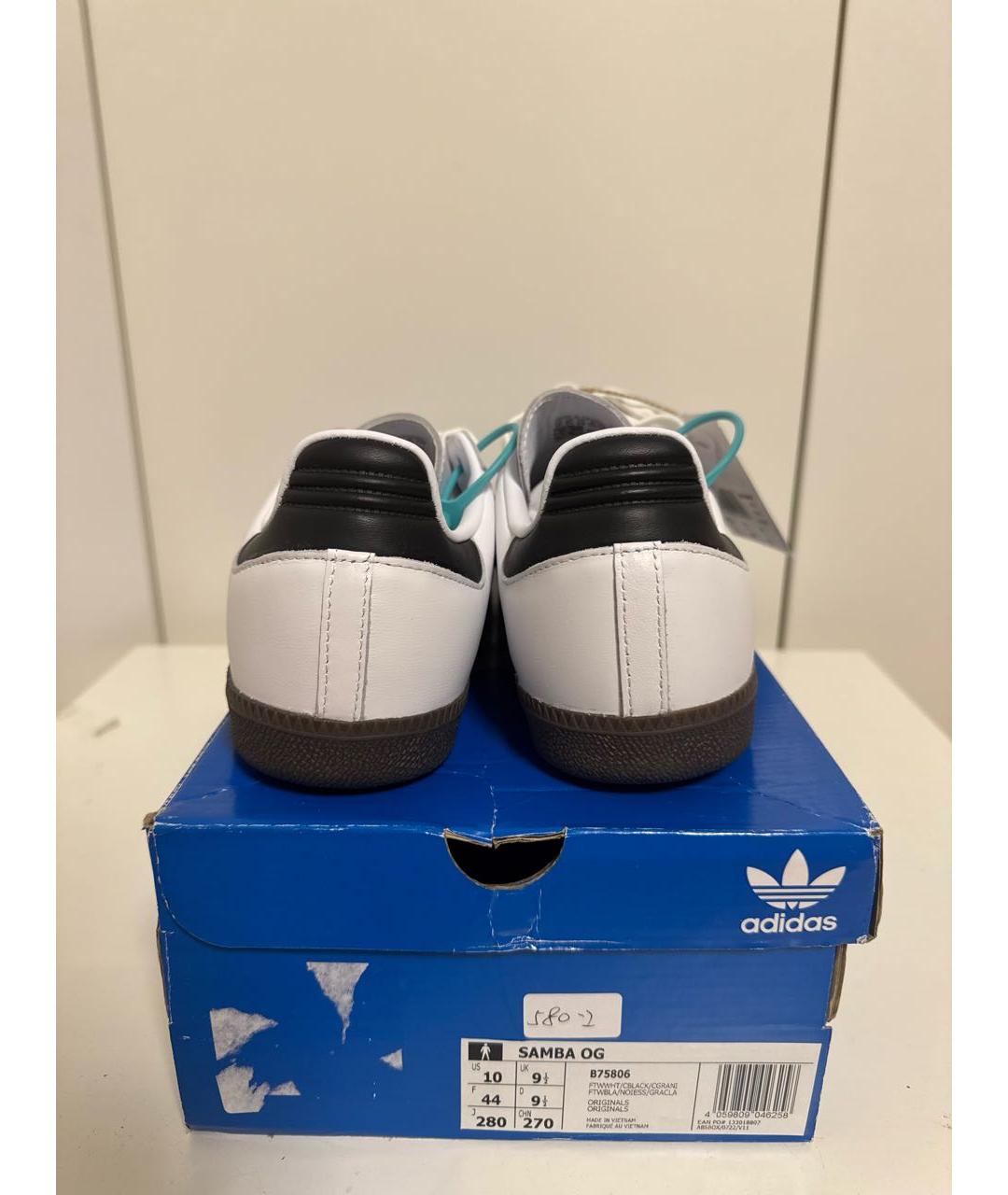 ADIDAS Белые низкие кроссовки / кеды из искусственной кожи, фото 4