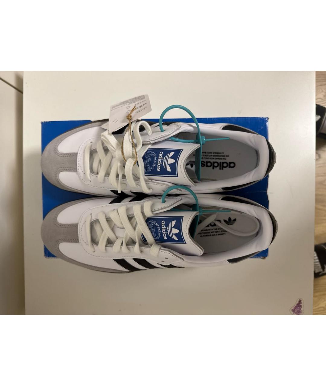 ADIDAS Белые низкие кроссовки / кеды из искусственной кожи, фото 3