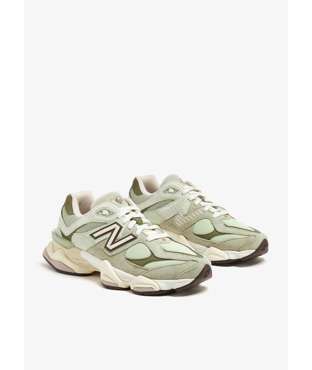 NEW BALANCE Зеленые замшевые низкие кроссовки / кеды, фото 3