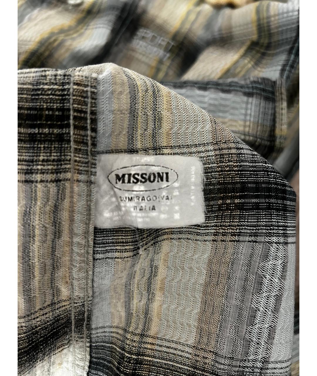 MISSONI Серая хлопковая кэжуал рубашка, фото 6