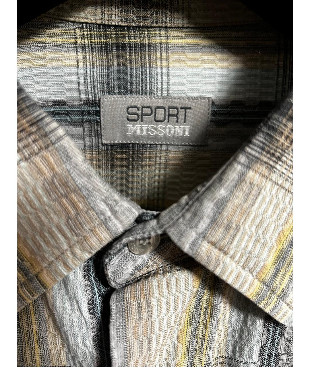 MISSONI Серая хлопковая кэжуал рубашка, фото 4