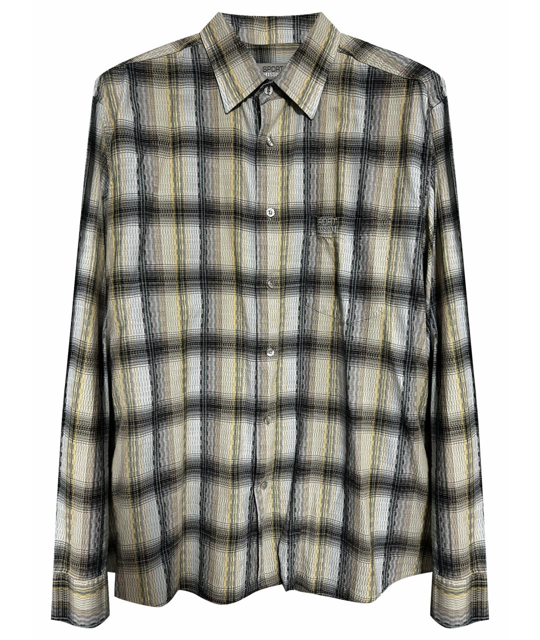 MISSONI Серая хлопковая кэжуал рубашка, фото 1