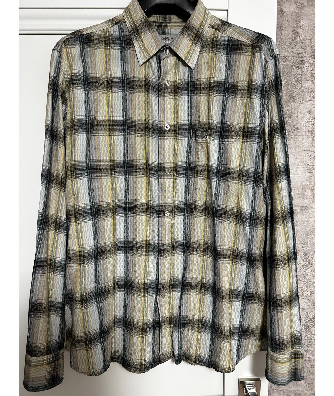 MISSONI Серая хлопковая кэжуал рубашка, фото 7
