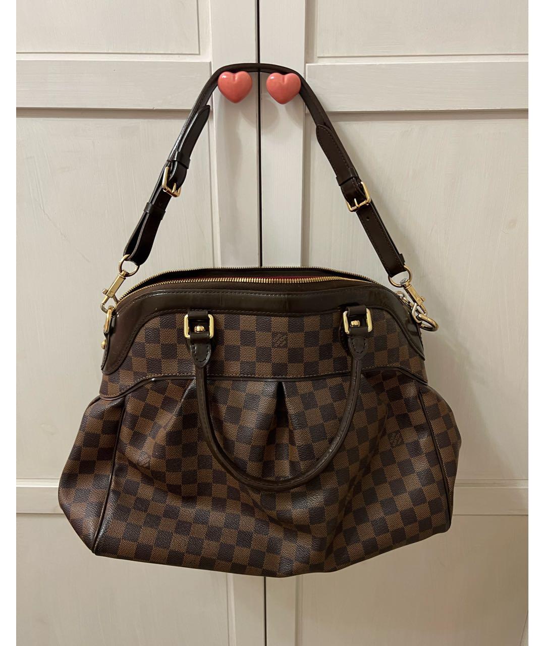 LOUIS VUITTON Коричневая кожаная сумка тоут, фото 8