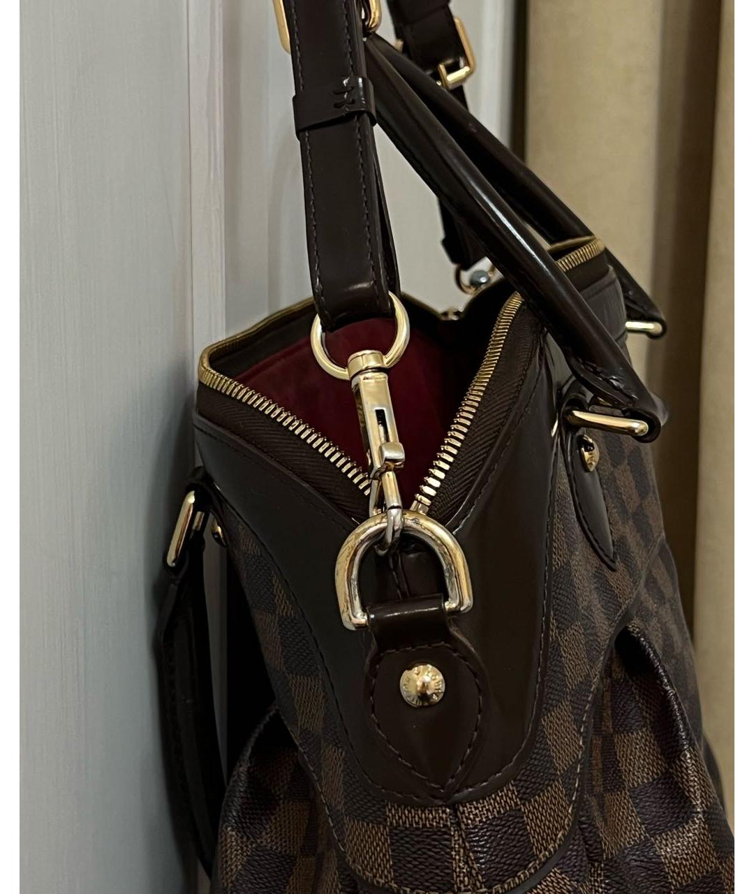 LOUIS VUITTON Коричневая кожаная сумка тоут, фото 2