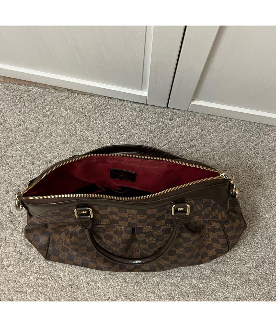 LOUIS VUITTON Коричневая кожаная сумка тоут, фото 5