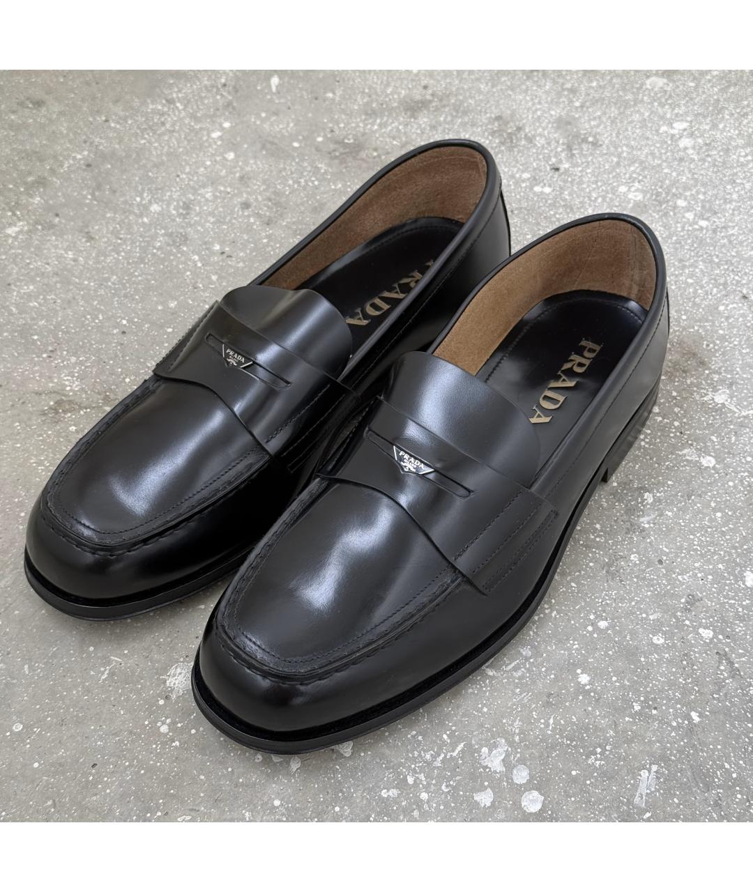 PRADA Черные кожаные лоферы, фото 2