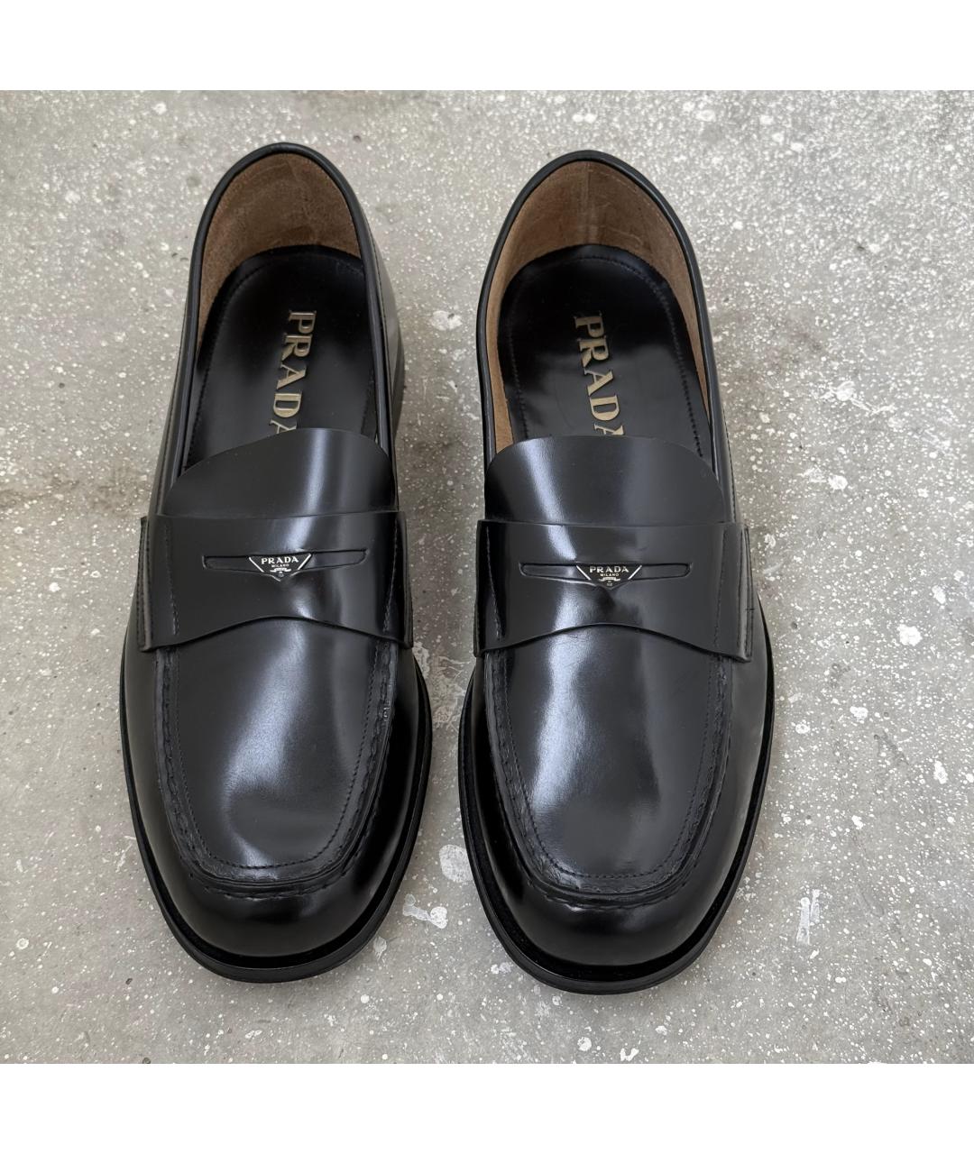 PRADA Черные кожаные лоферы, фото 7
