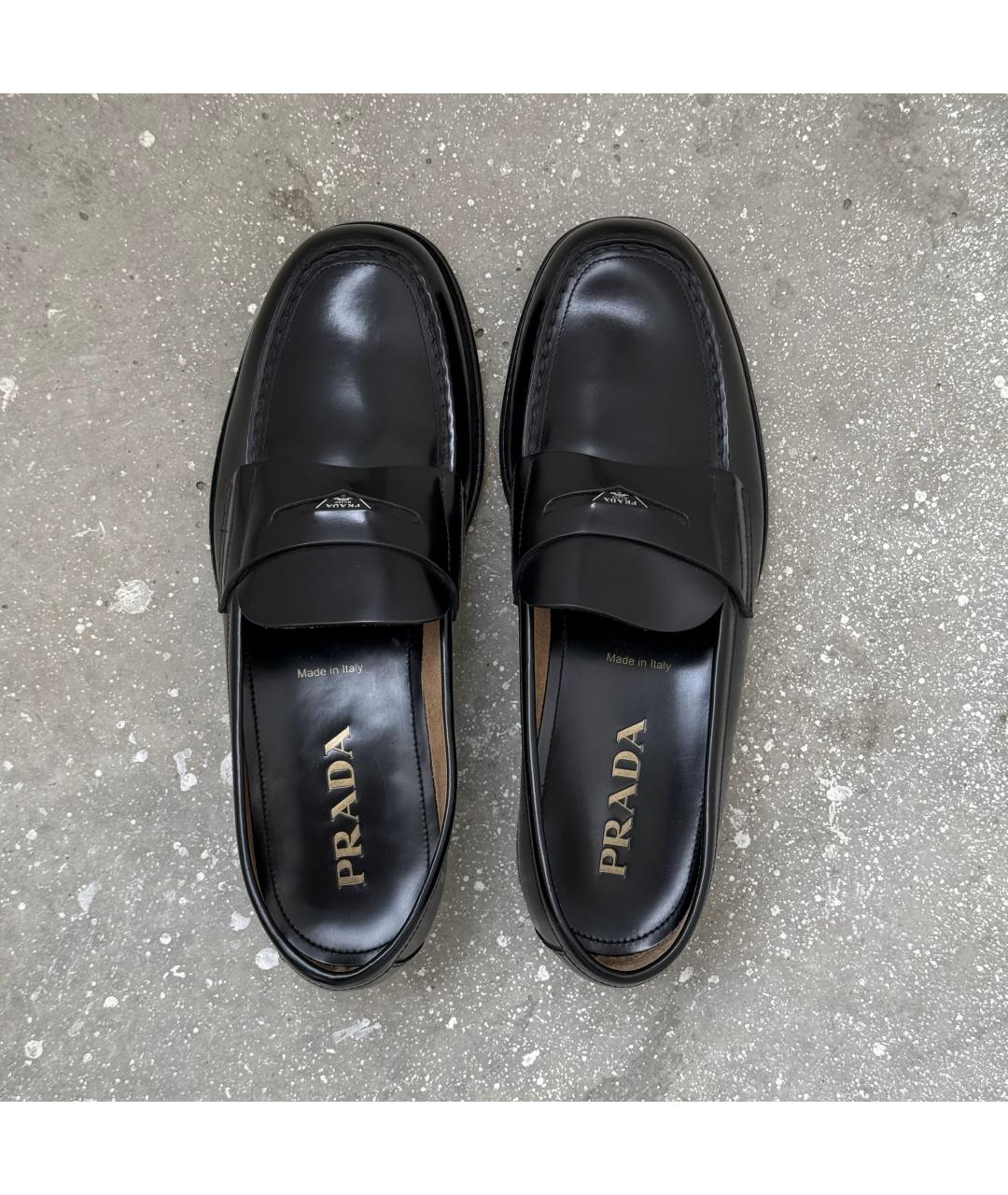 PRADA Черные кожаные лоферы, фото 4