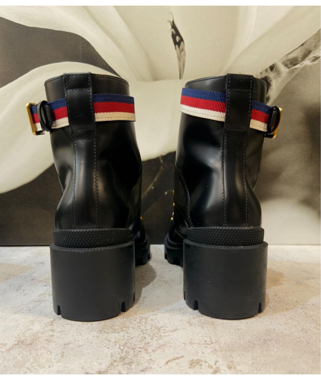 GUCCI Черные ботильоны из лакированной кожи, фото 7