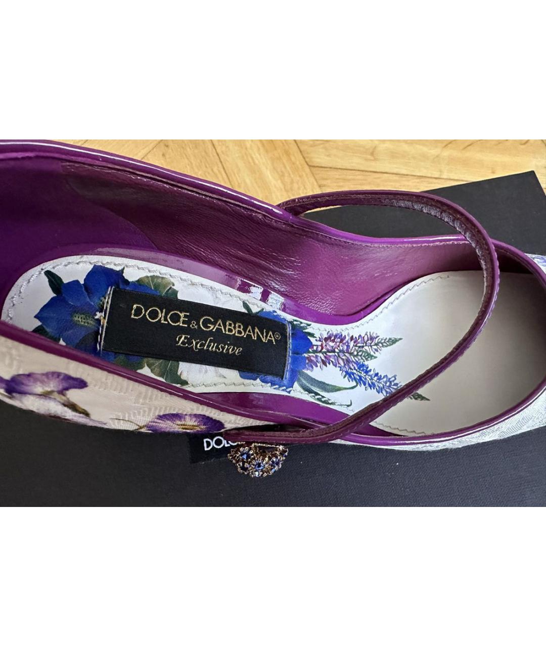 DOLCE&GABBANA Мульти текстильные туфли, фото 3