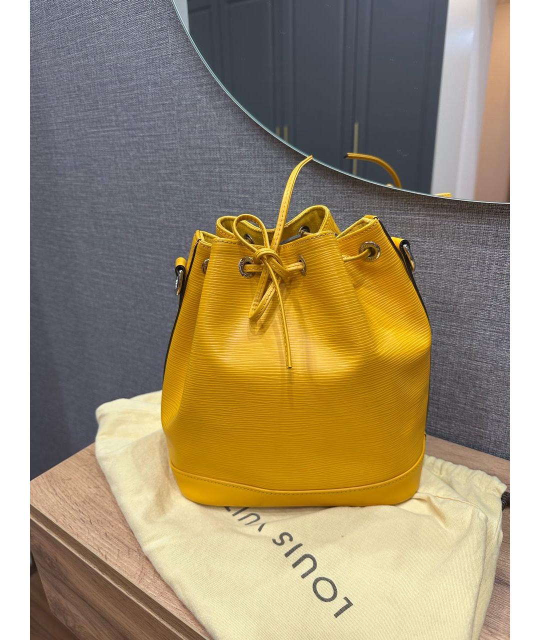 LOUIS VUITTON Желтая кожаная сумка через плечо, фото 7