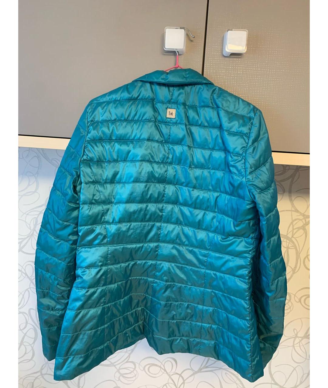 WEEKEND MAX MARA Бирюзовая полиэстеровая куртка, фото 2