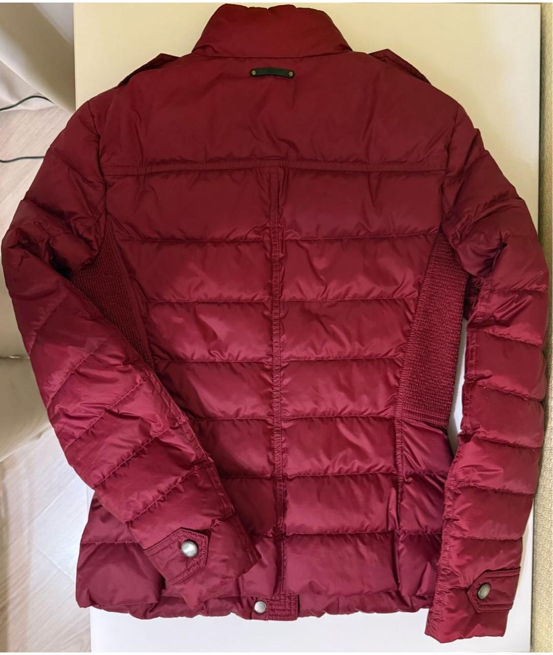 BURBERRY Бордовая полиэстеровая куртка, фото 2