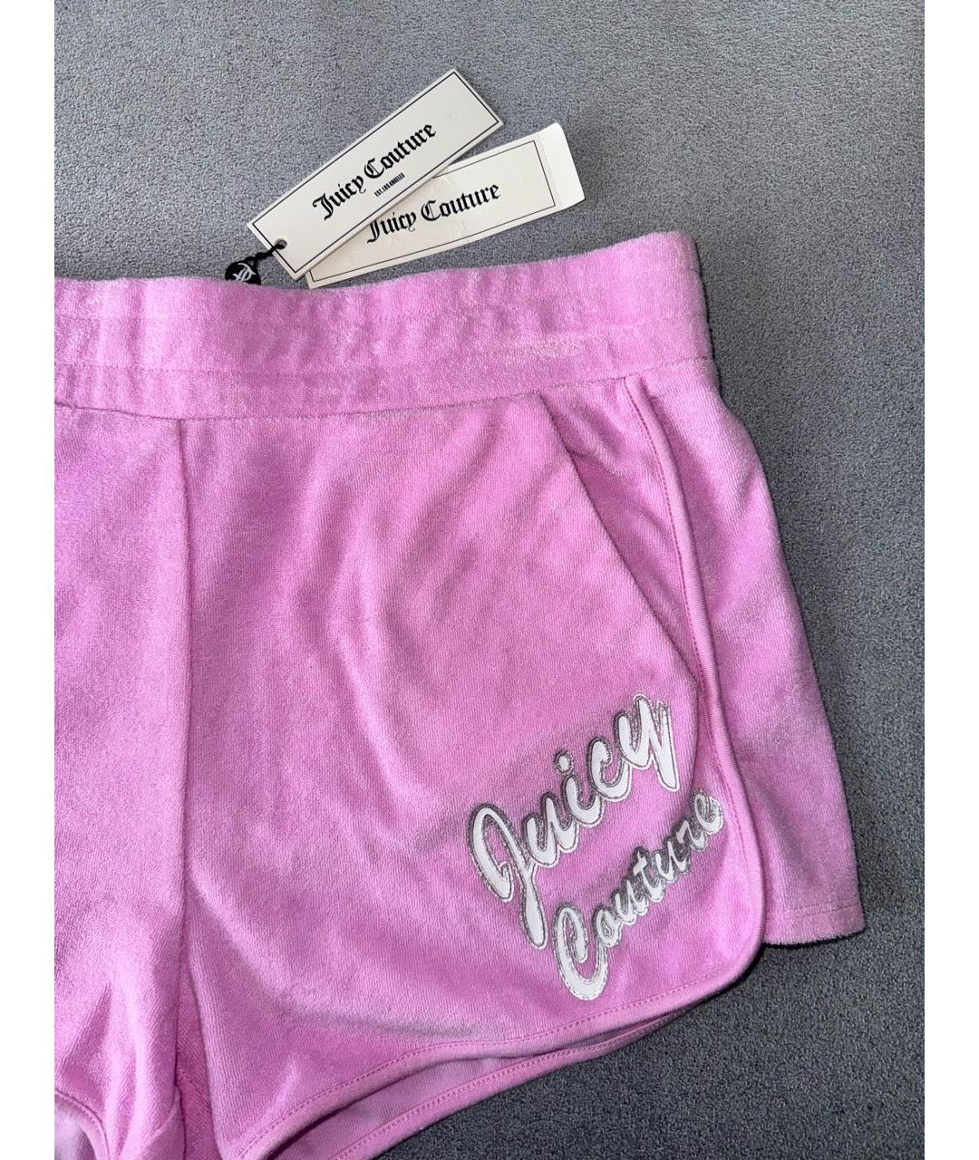 JUICY COUTURE Розовые хлопковые шорты, фото 4