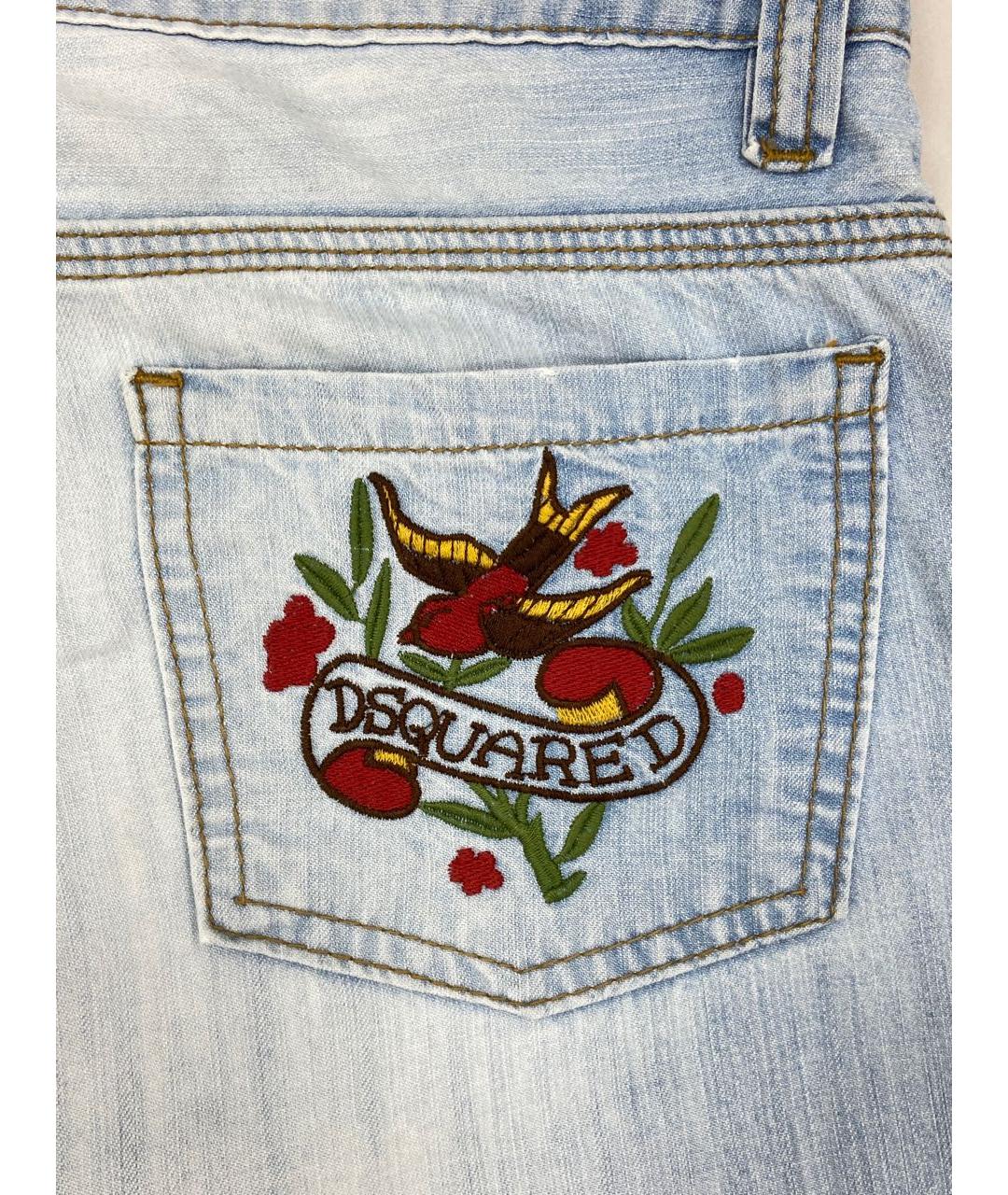 DSQUARED2 Голубые хлопковые джинсы клеш, фото 4