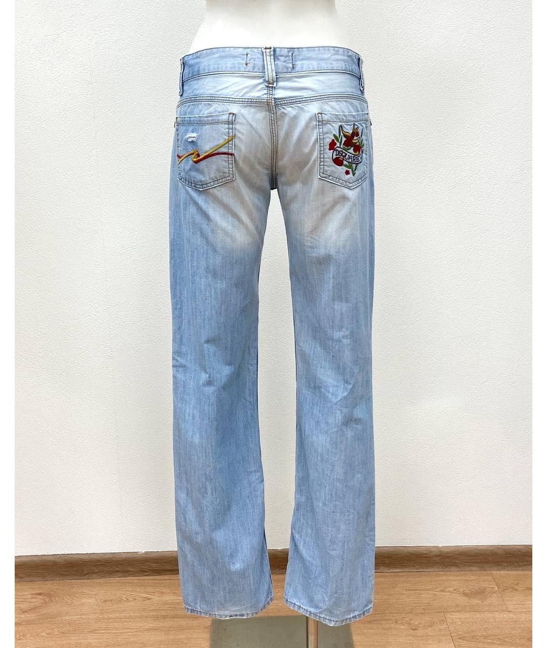 DSQUARED2 Голубые хлопковые джинсы клеш, фото 2