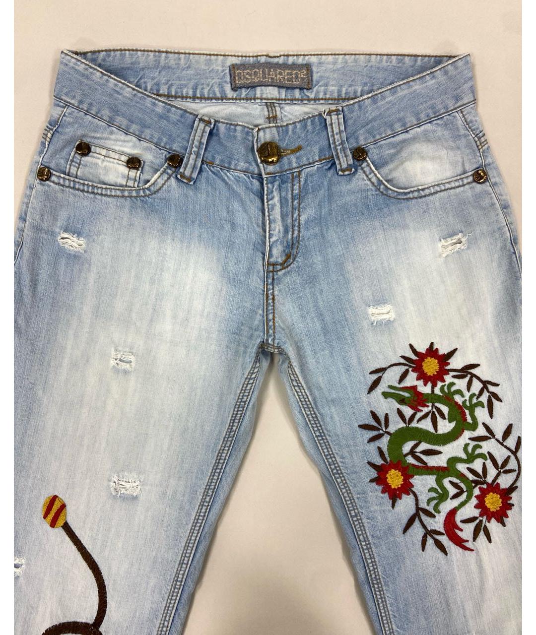 DSQUARED2 Голубые хлопковые джинсы клеш, фото 3
