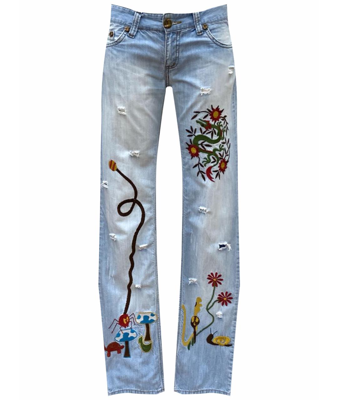 DSQUARED2 Голубые хлопковые джинсы клеш, фото 1