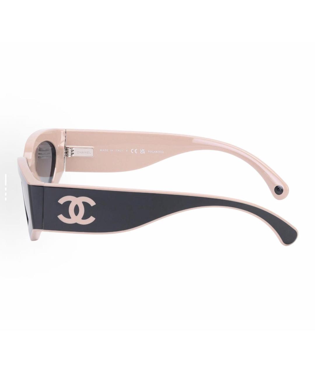 CHANEL Черные пластиковые солнцезащитные очки, фото 3