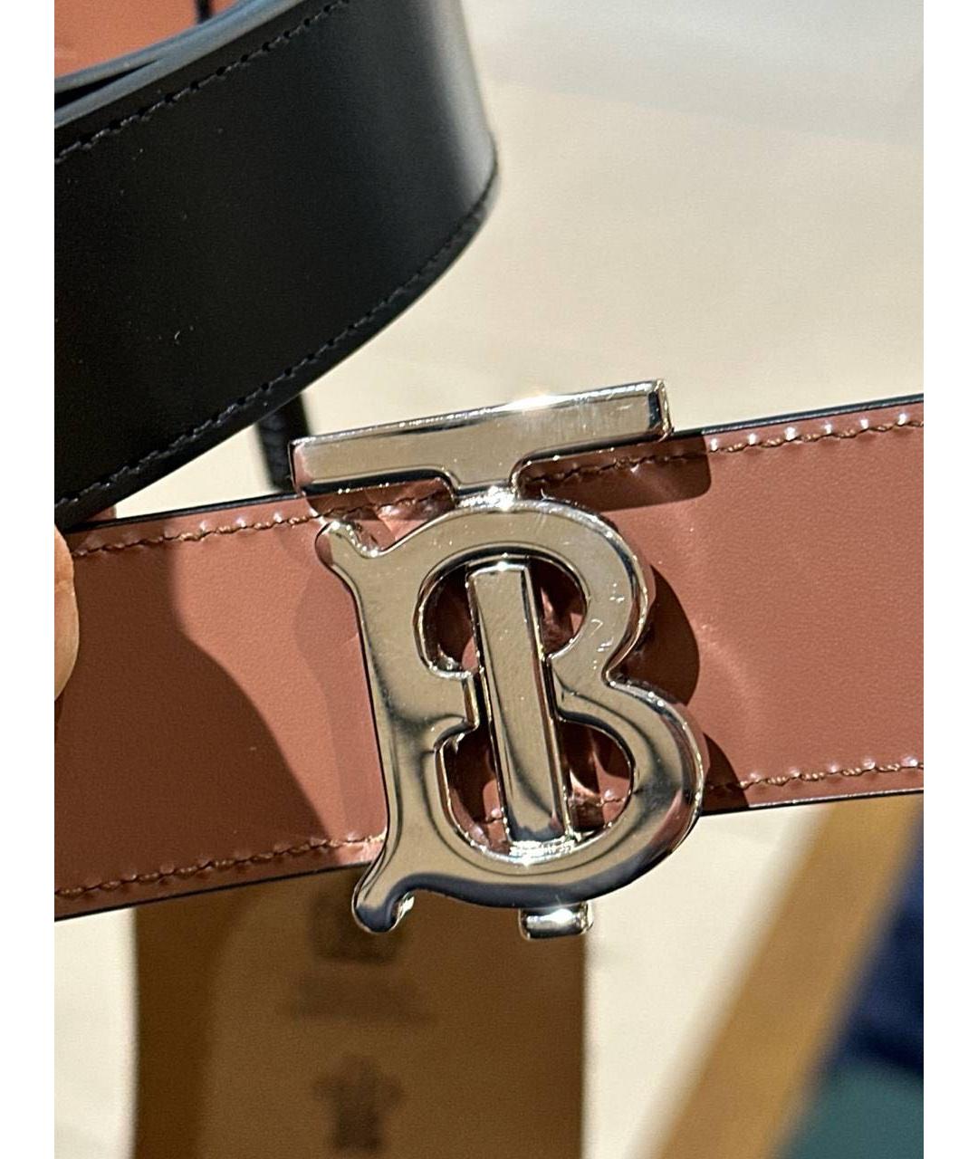 BURBERRY Коричневый кожаный ремень, фото 2