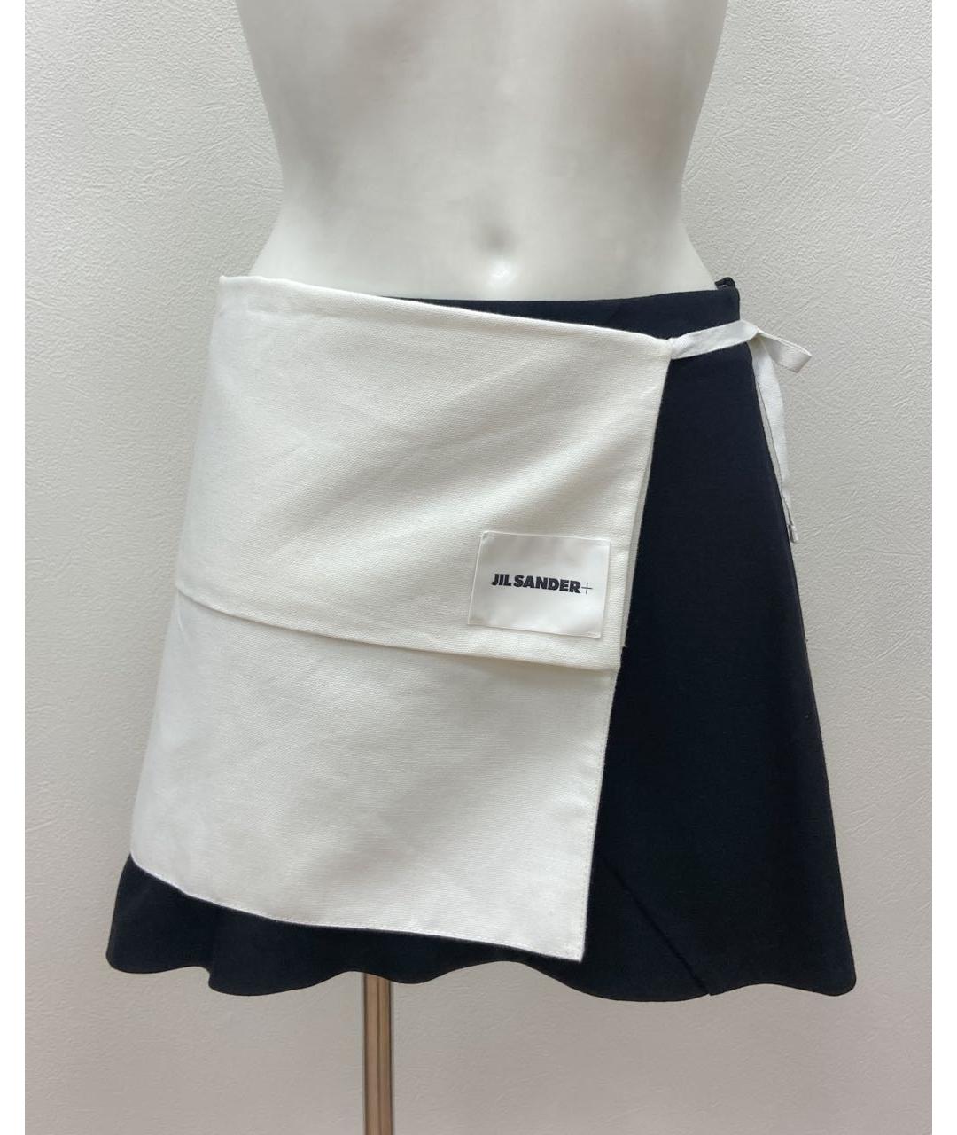 JIL SANDER Белая хлопковая юбка мини, фото 5