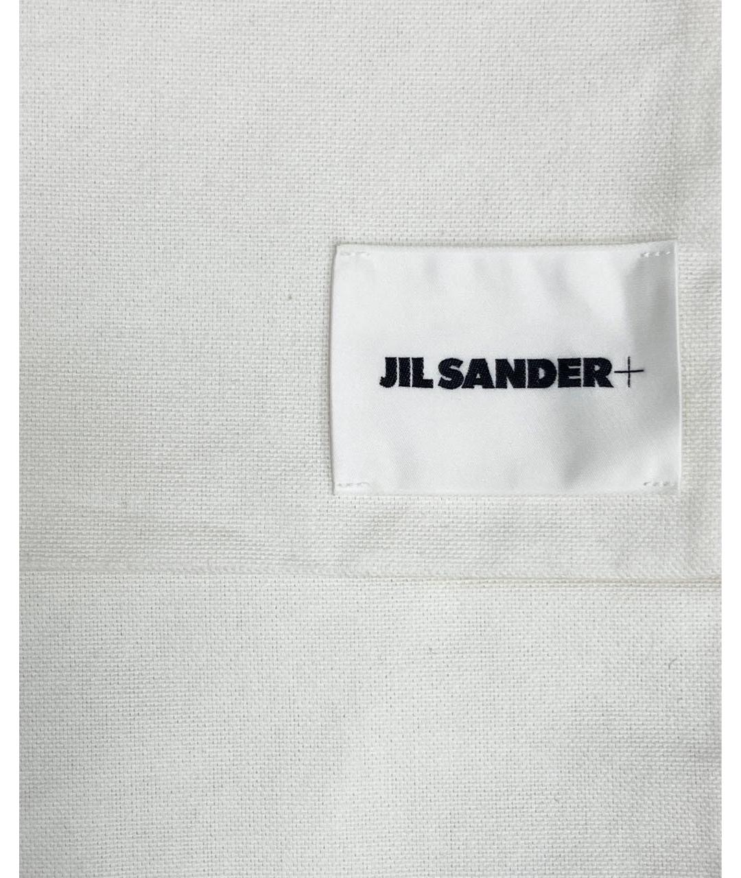 JIL SANDER Белая хлопковая юбка мини, фото 3