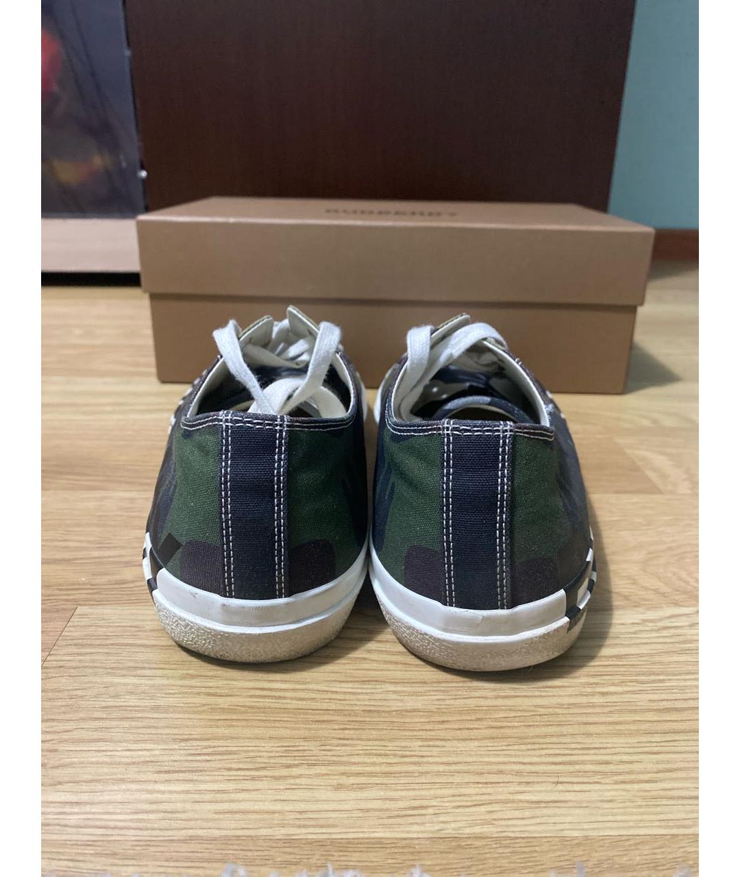 BURBERRY Текстильные низкие кроссовки / кеды, фото 4