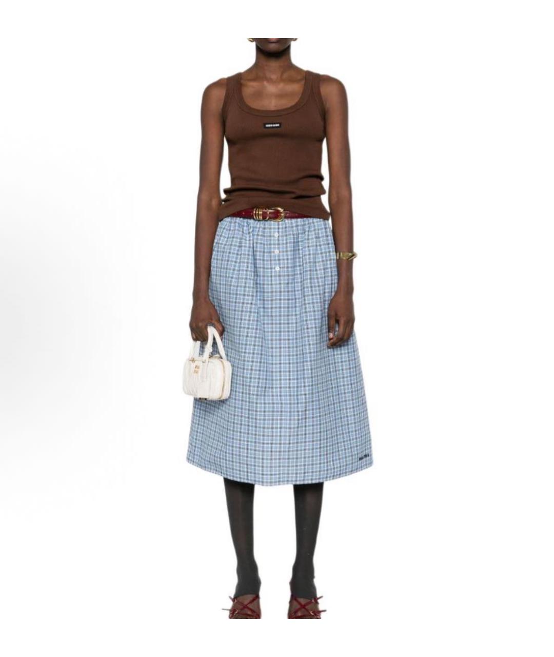 MIU MIU Коричневая майка, фото 2