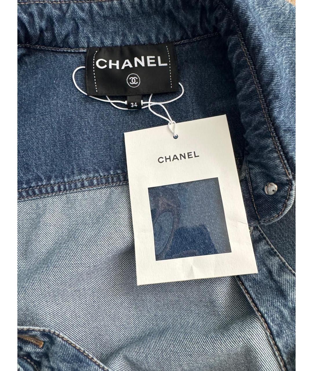 CHANEL Синий деним жакет/пиджак, фото 4