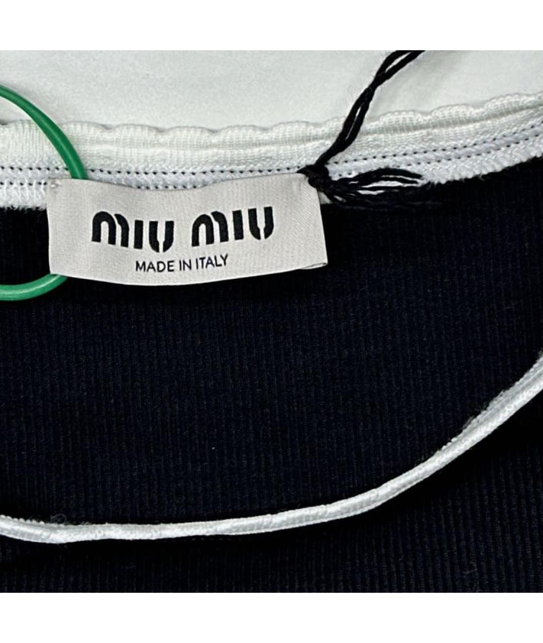 MIU MIU Черное повседневное платье, фото 2