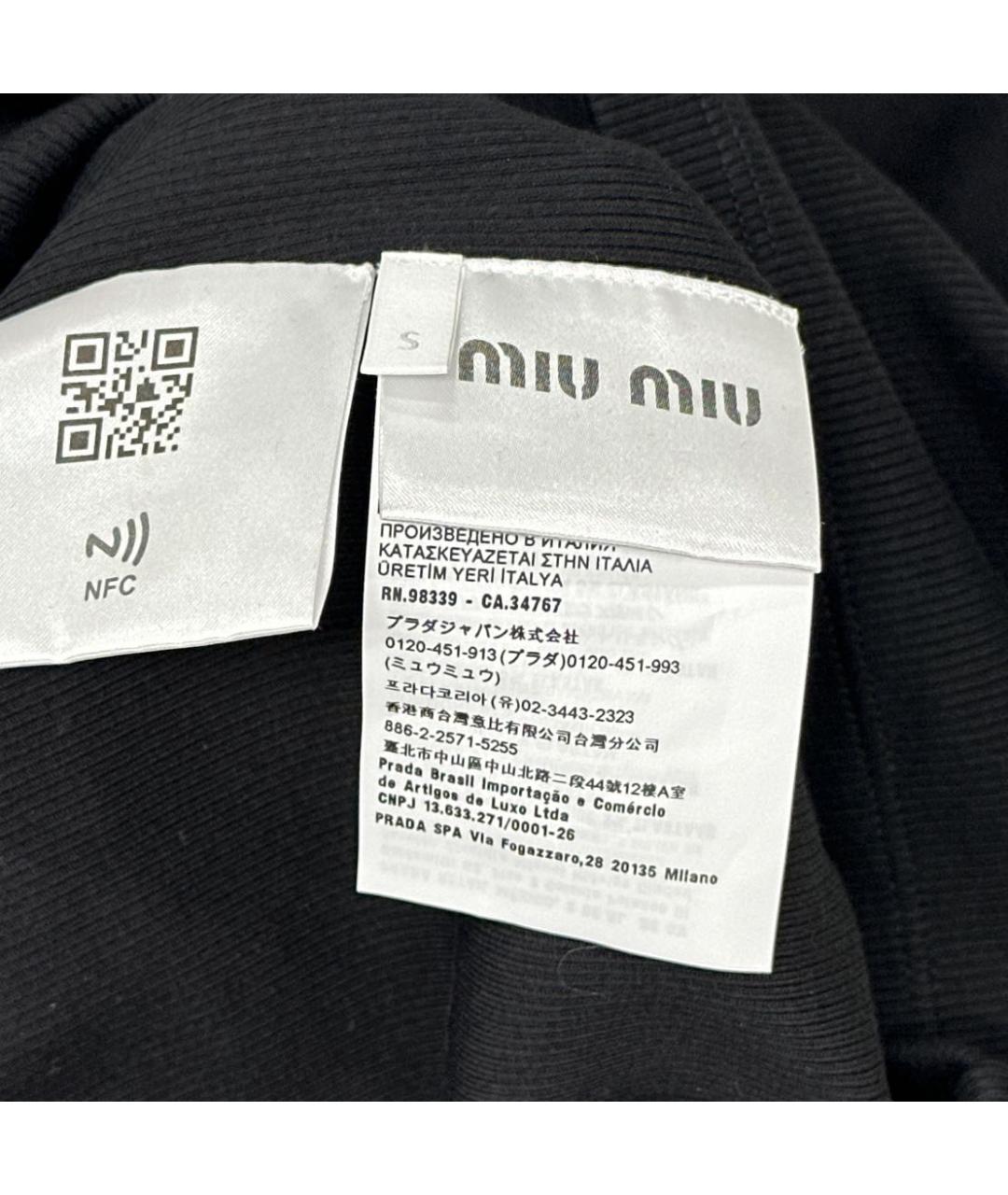 MIU MIU Черное повседневное платье, фото 3