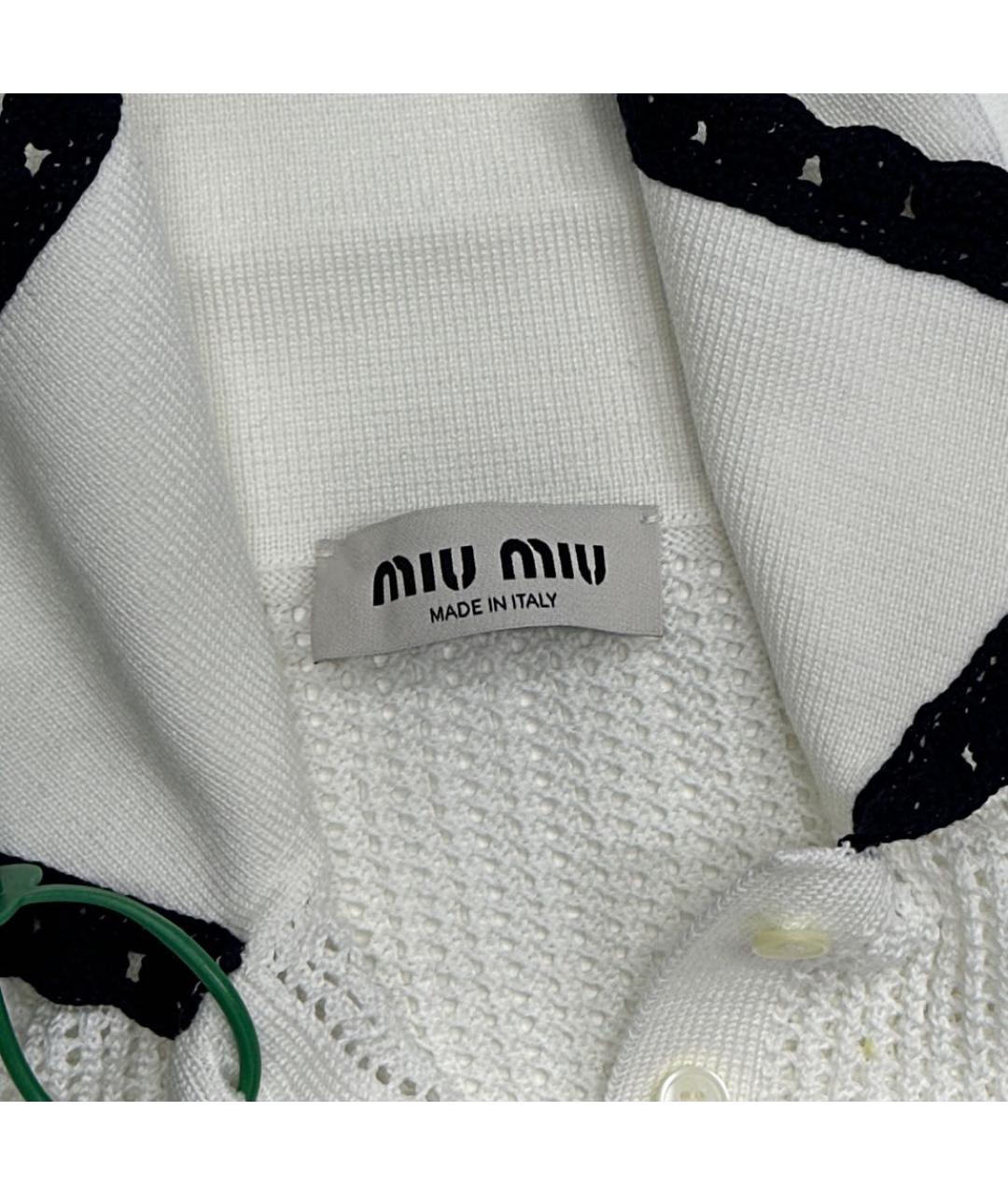 MIU MIU Белая футболка, фото 2