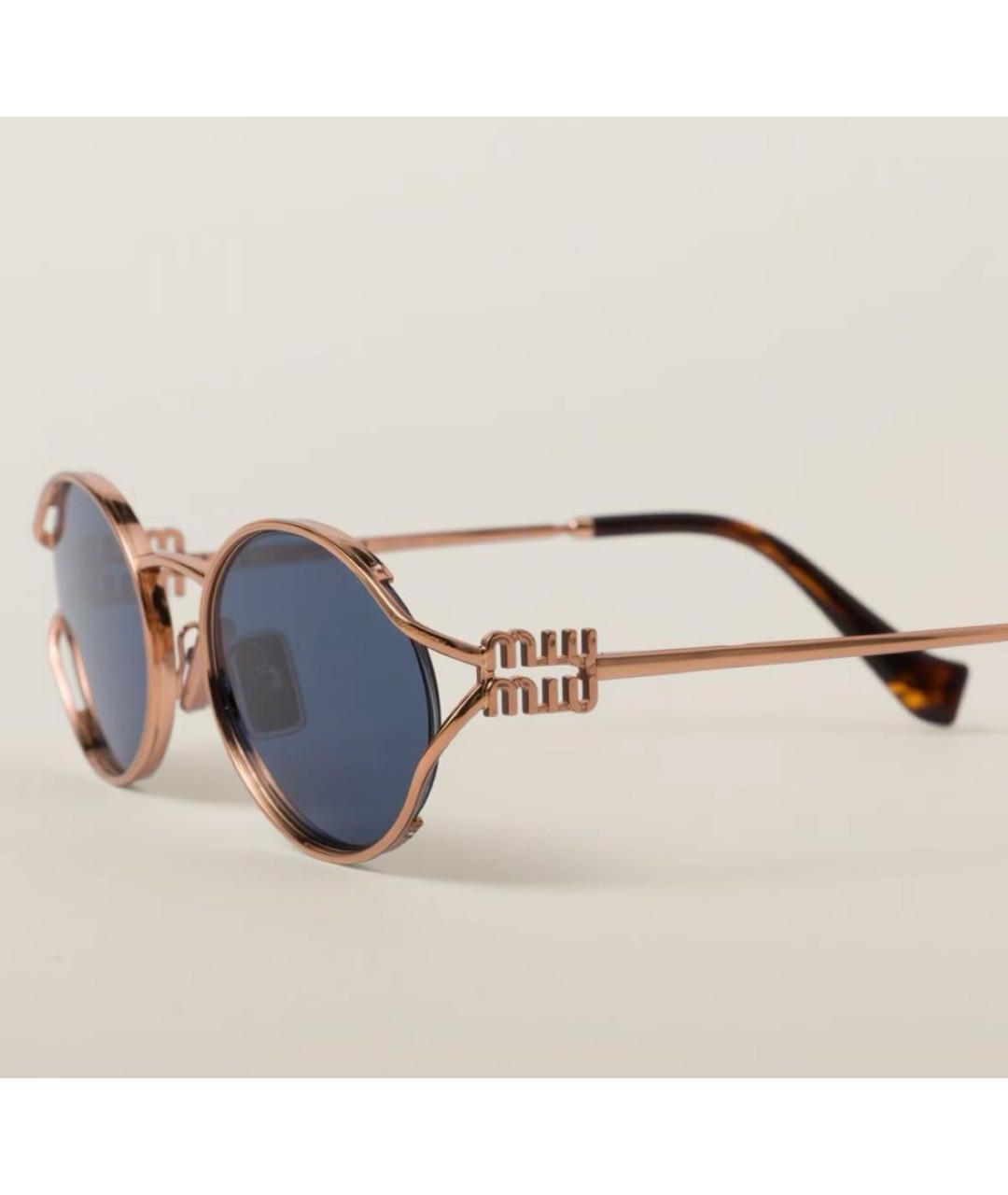 MIU MIU Металлические солнцезащитные очки, фото 2