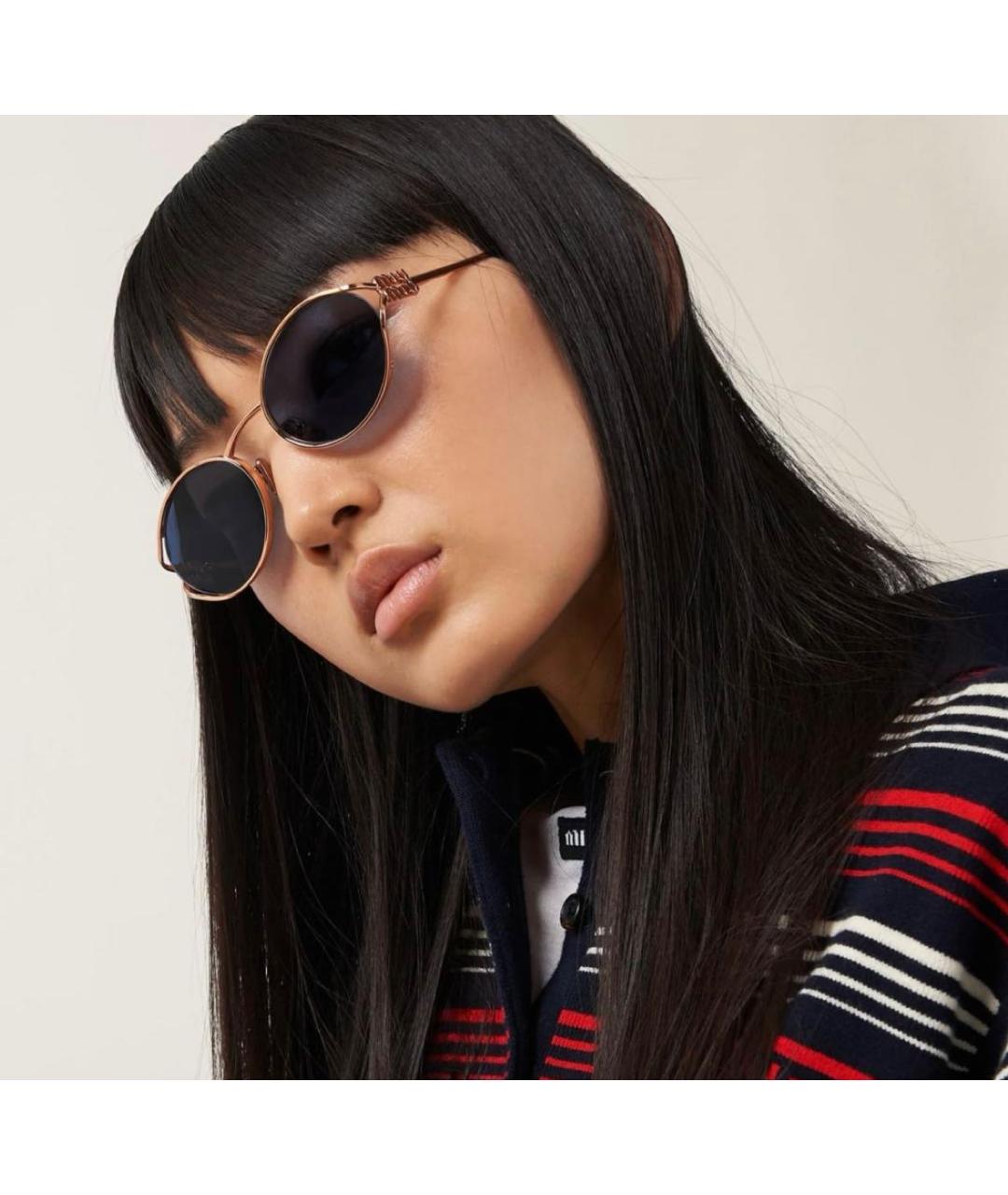 MIU MIU Металлические солнцезащитные очки, фото 4