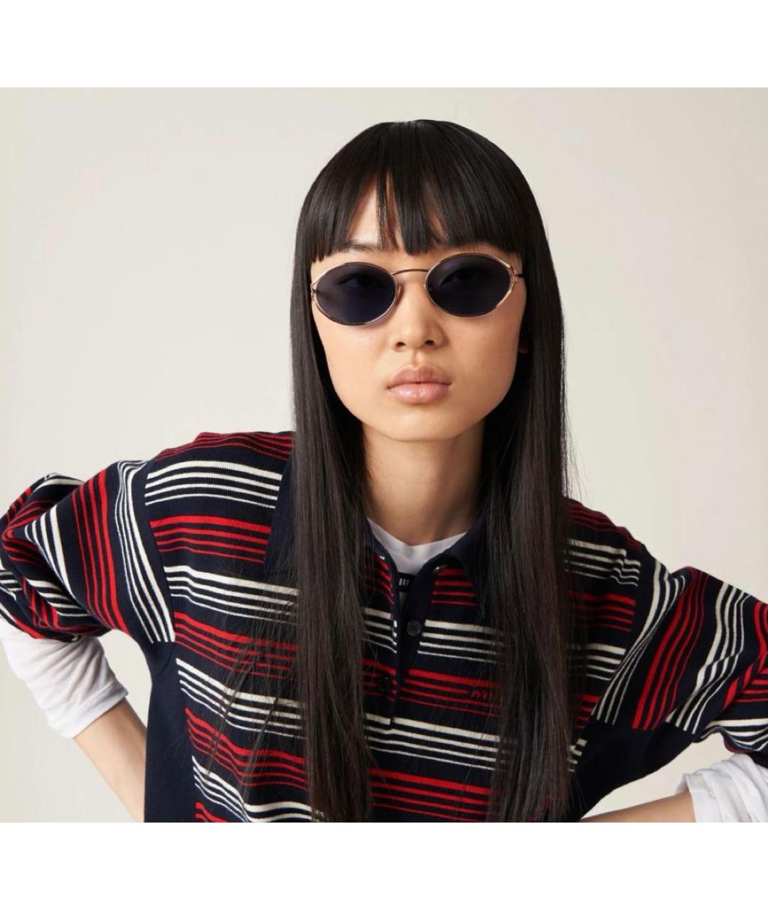MIU MIU Металлические солнцезащитные очки, фото 5