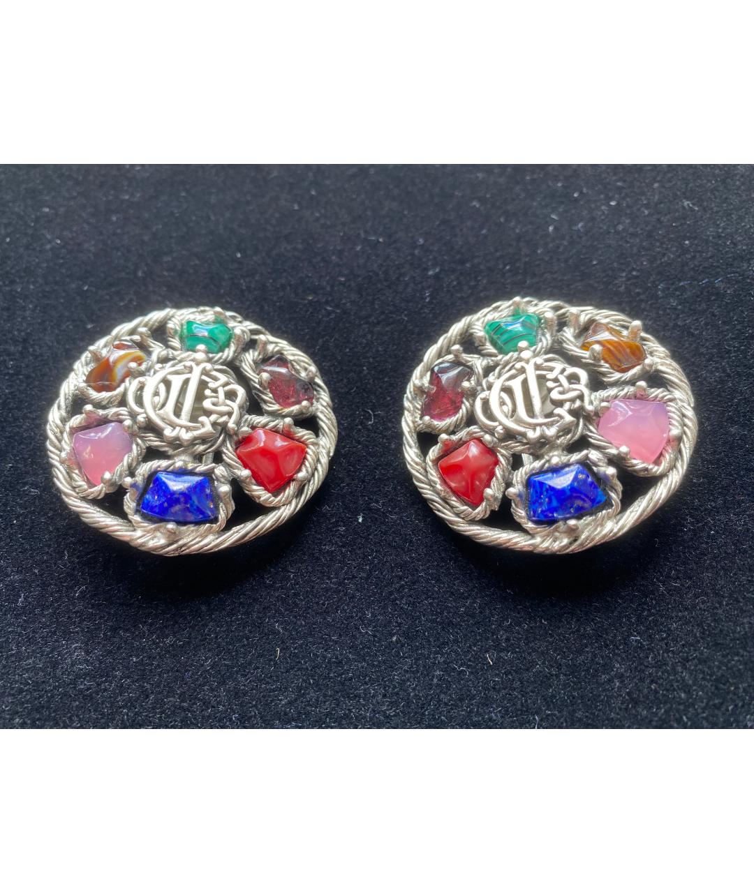CHRISTIAN DIOR Серебряные с серебряным покрытием клипсы, фото 2