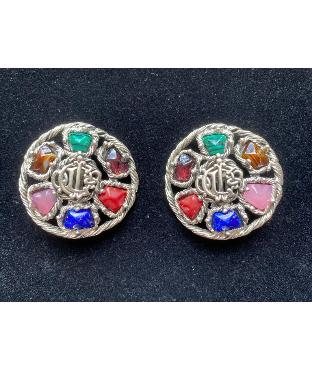 CHRISTIAN DIOR Серебряные с серебряным покрытием клипсы, фото 8