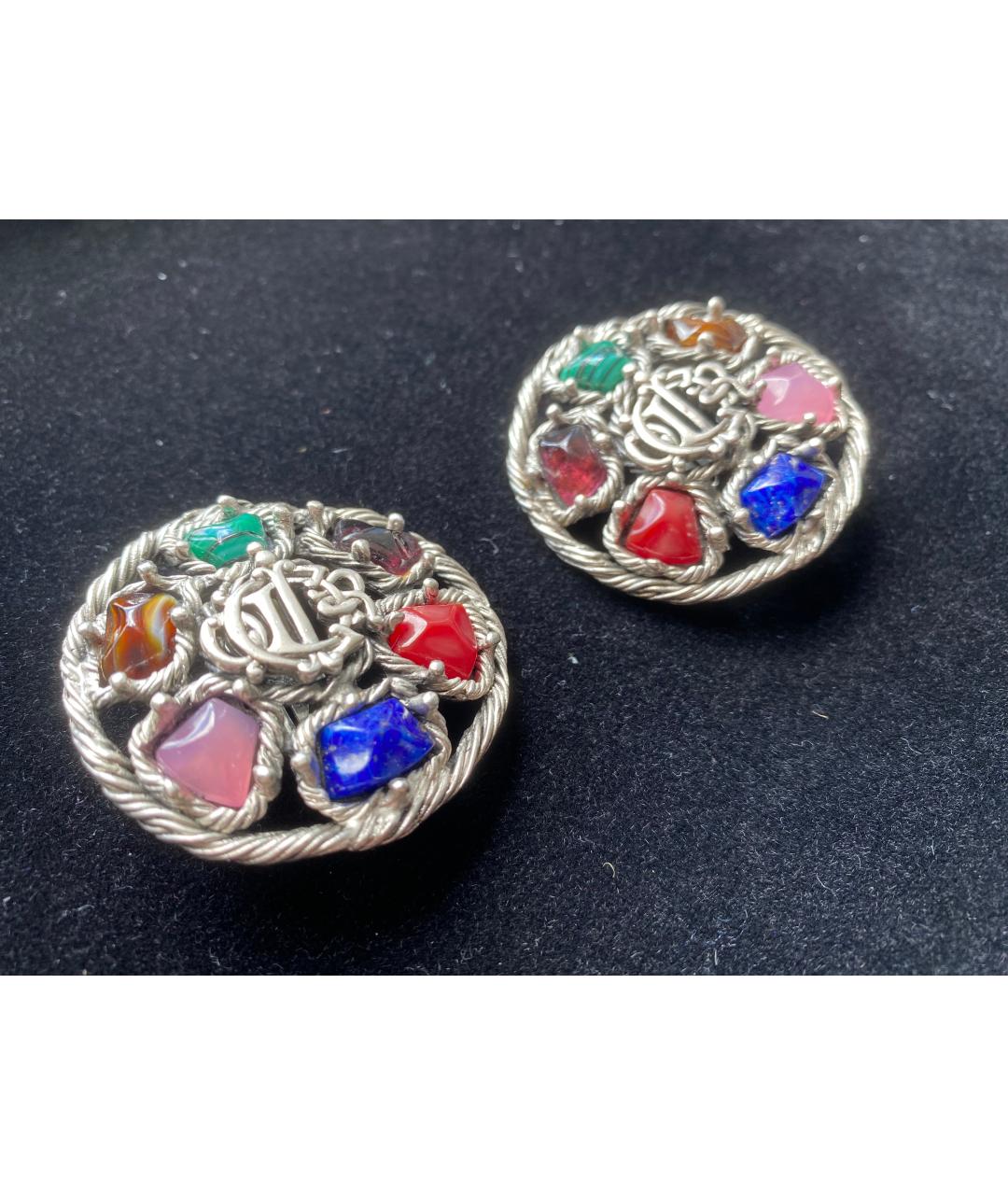 CHRISTIAN DIOR Серебряные с серебряным покрытием клипсы, фото 3