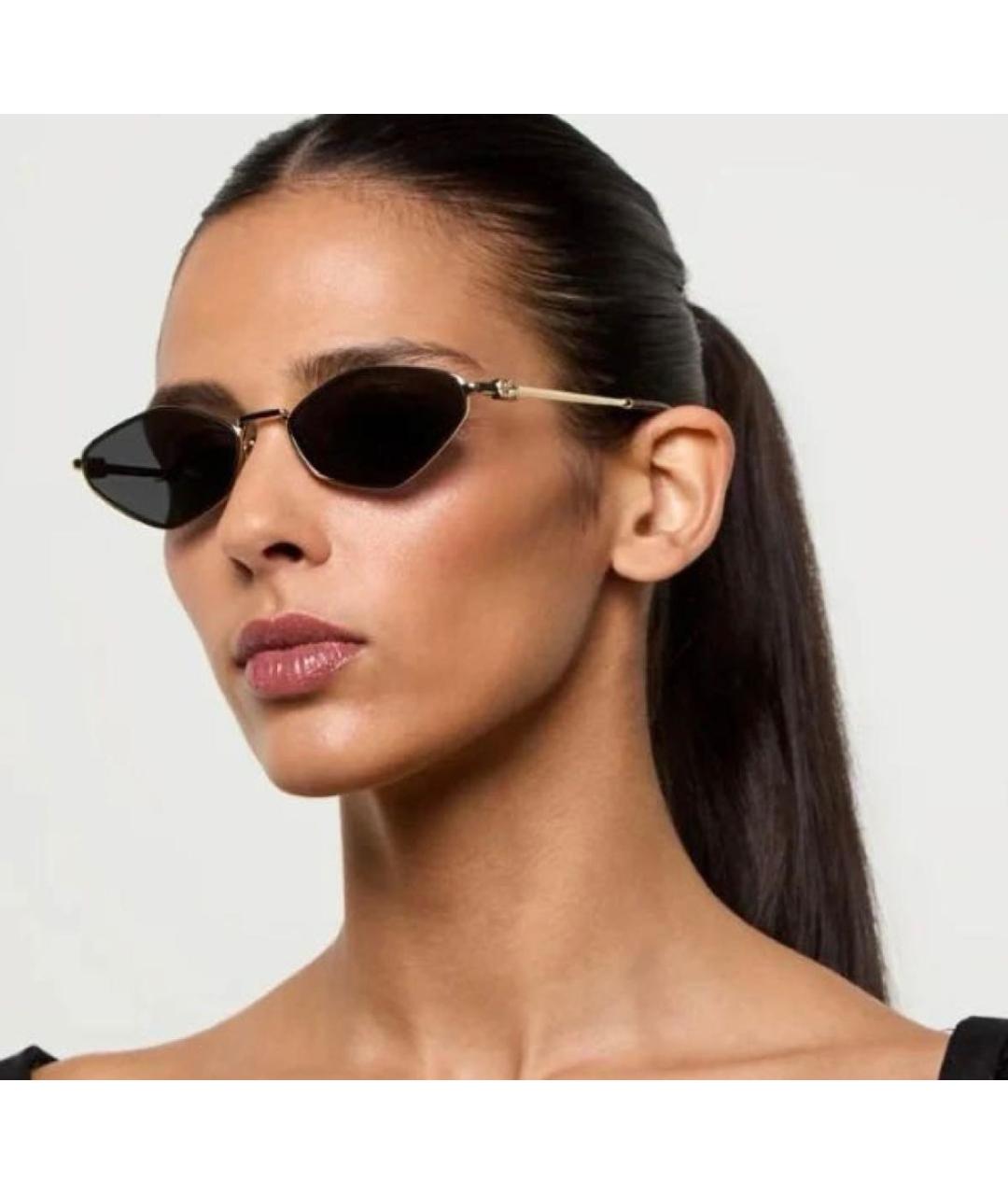 MIU MIU Коричневые металлические солнцезащитные очки, фото 4